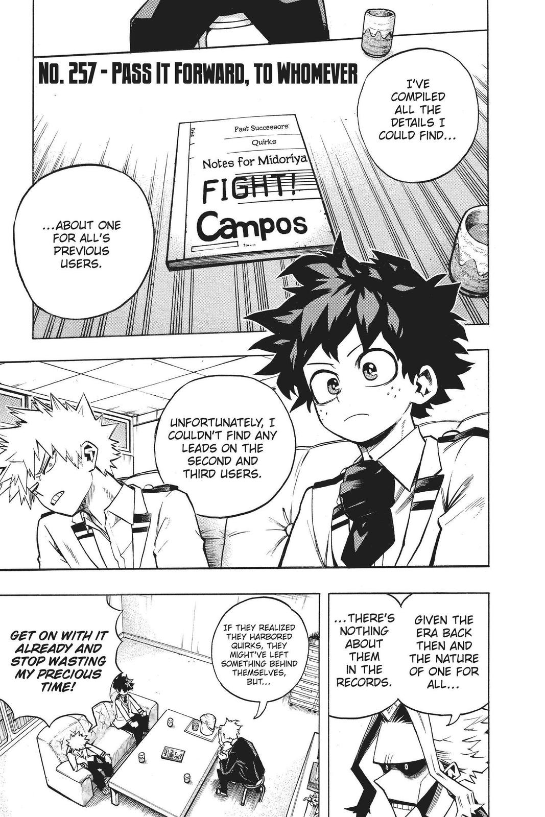 My Hero Academia Chapter 257