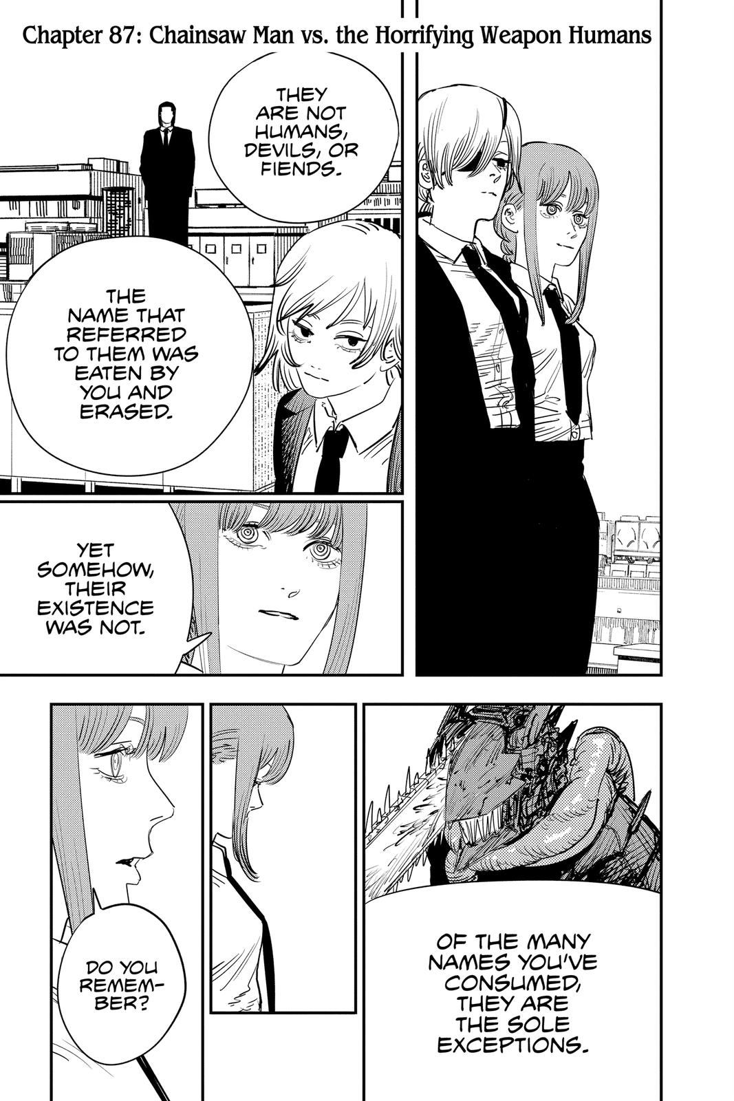 Chainsaw Man Chapter 87 - Page 1 - Chainsaw Man manga Chapter 87 manga