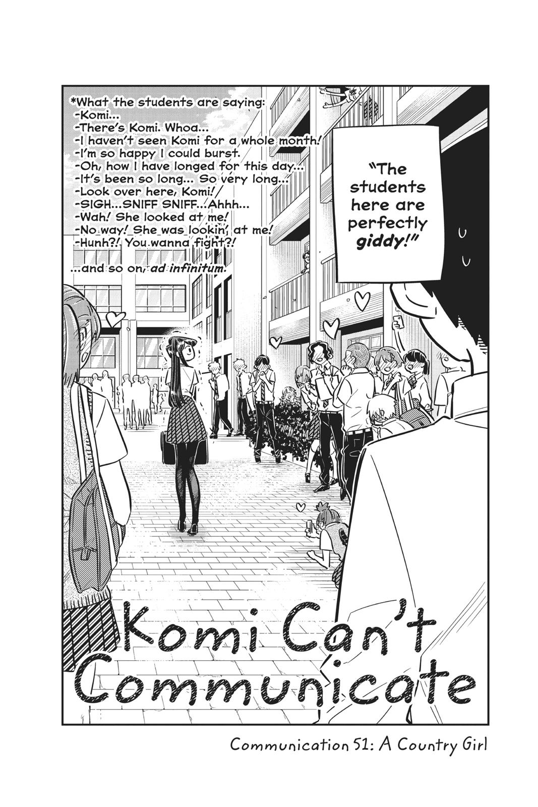 Komi Can’t Communicate Chapter 51