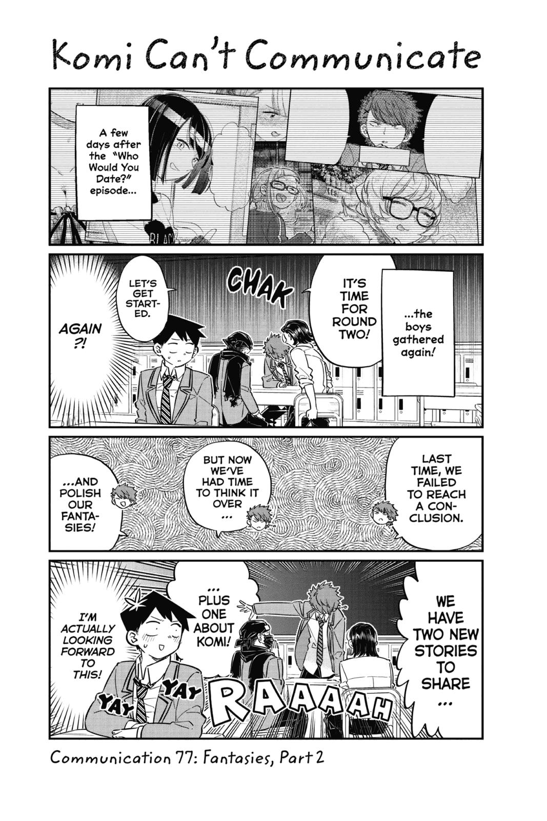 Komi Can’t Communicate Chapter 77