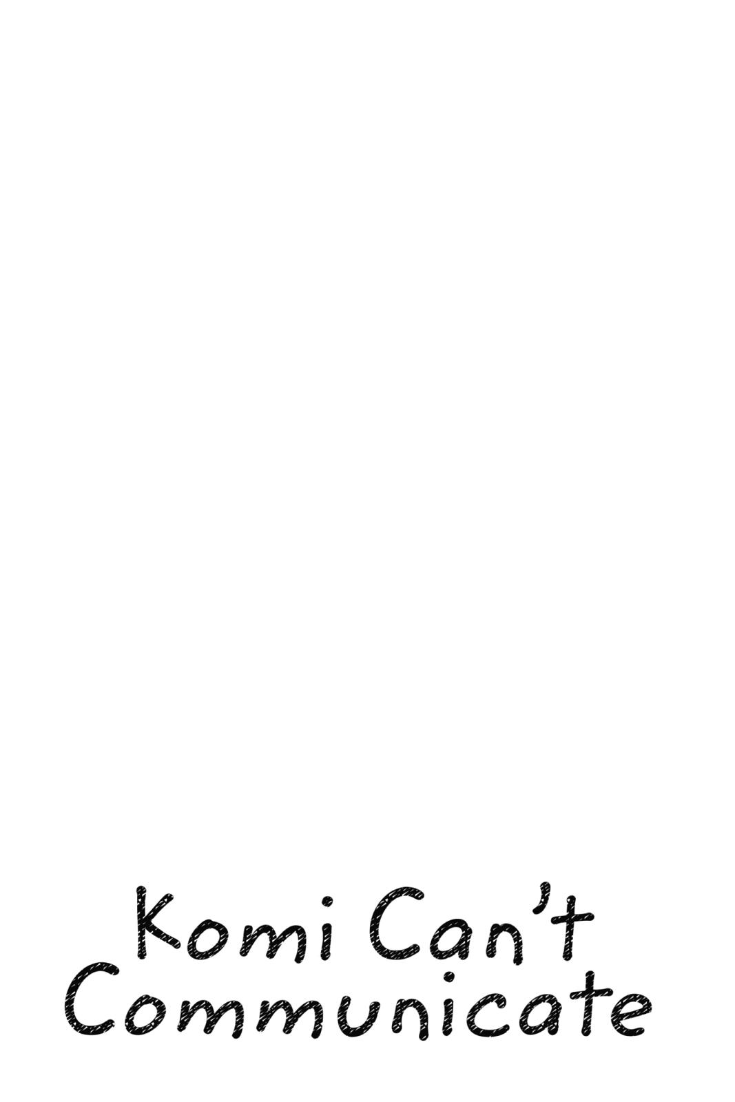 Komi Can’t Communicate Chapter 85