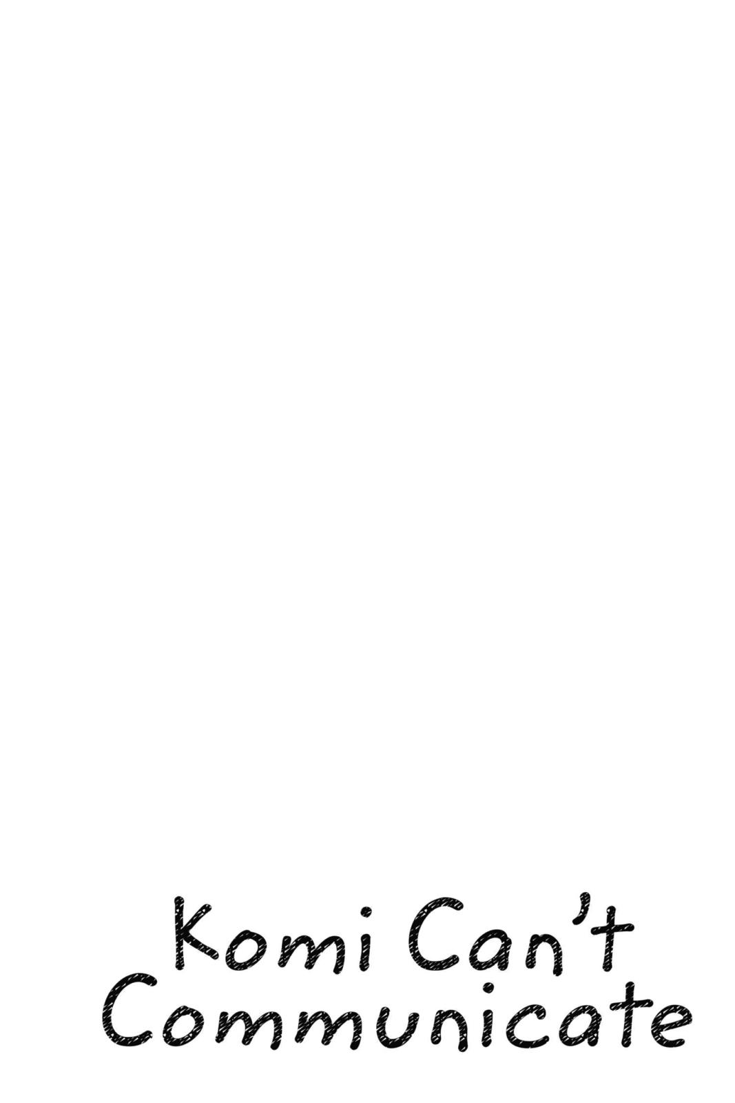 Komi Can’t Communicate Chapter 109