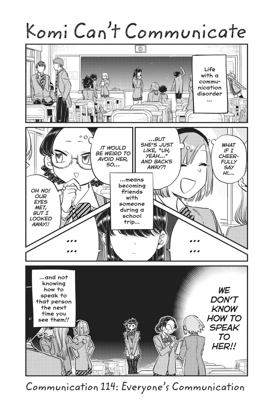 Komi Can’t Communicate Chapter 114