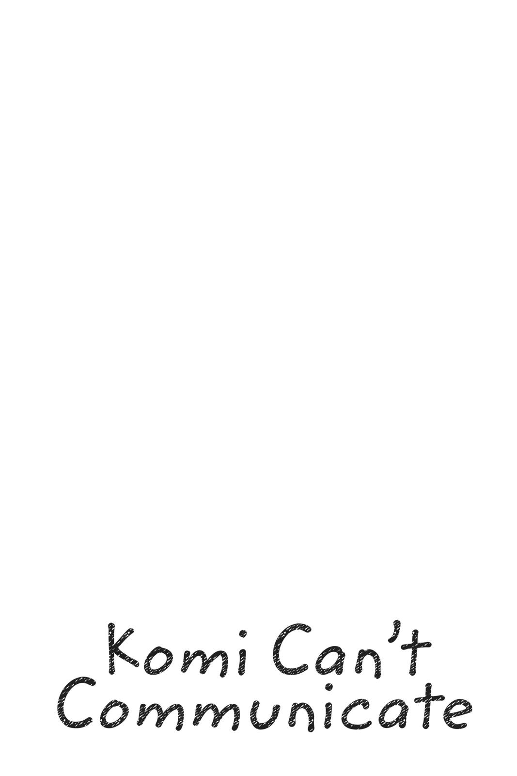 Komi Can’t Communicate Chapter 118
