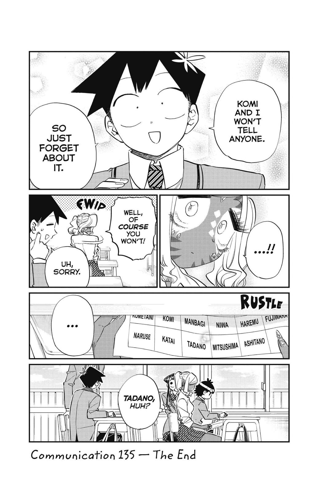 Komi Can’t Communicate Chapter 135