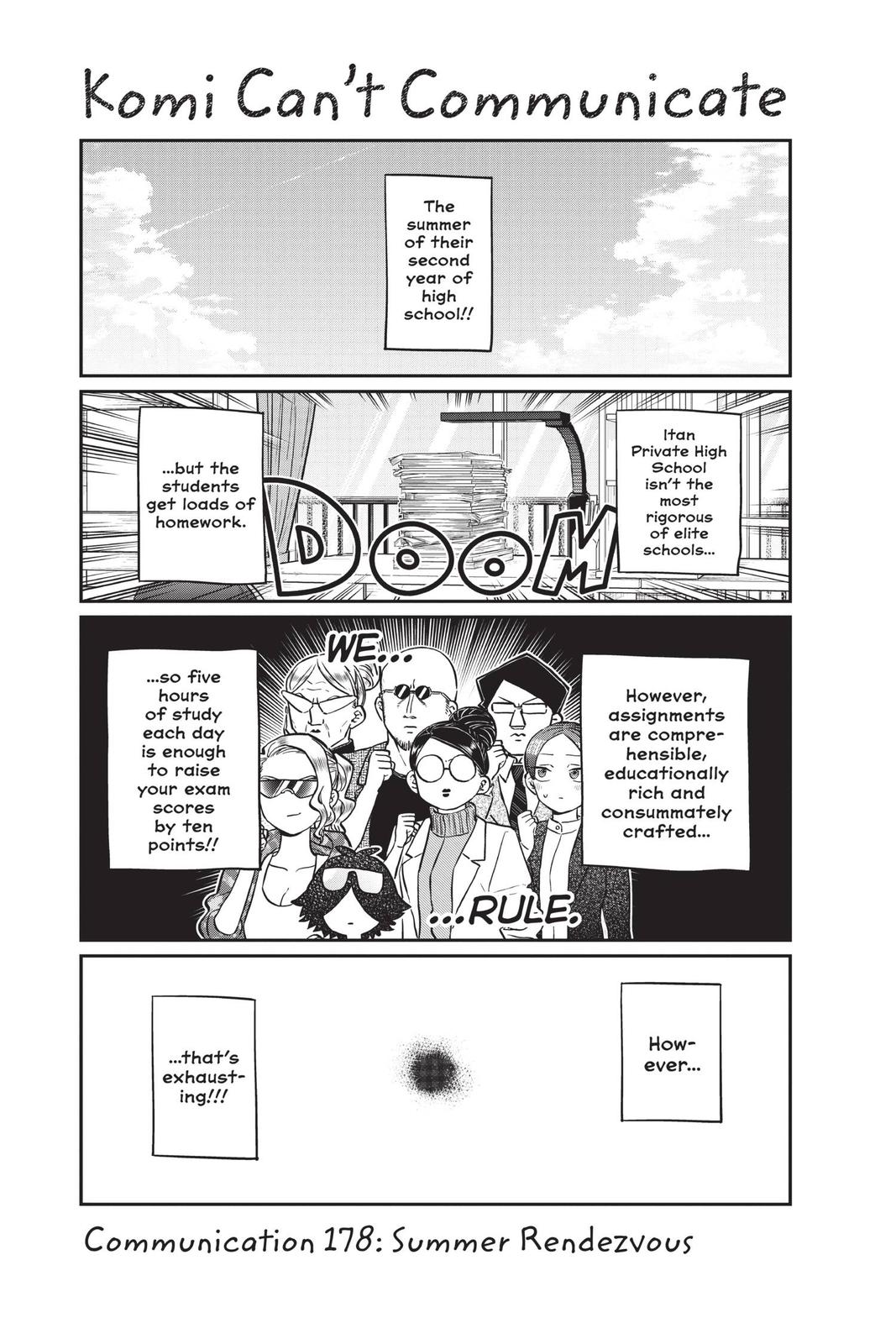 Komi Can’t Communicate Chapter 178