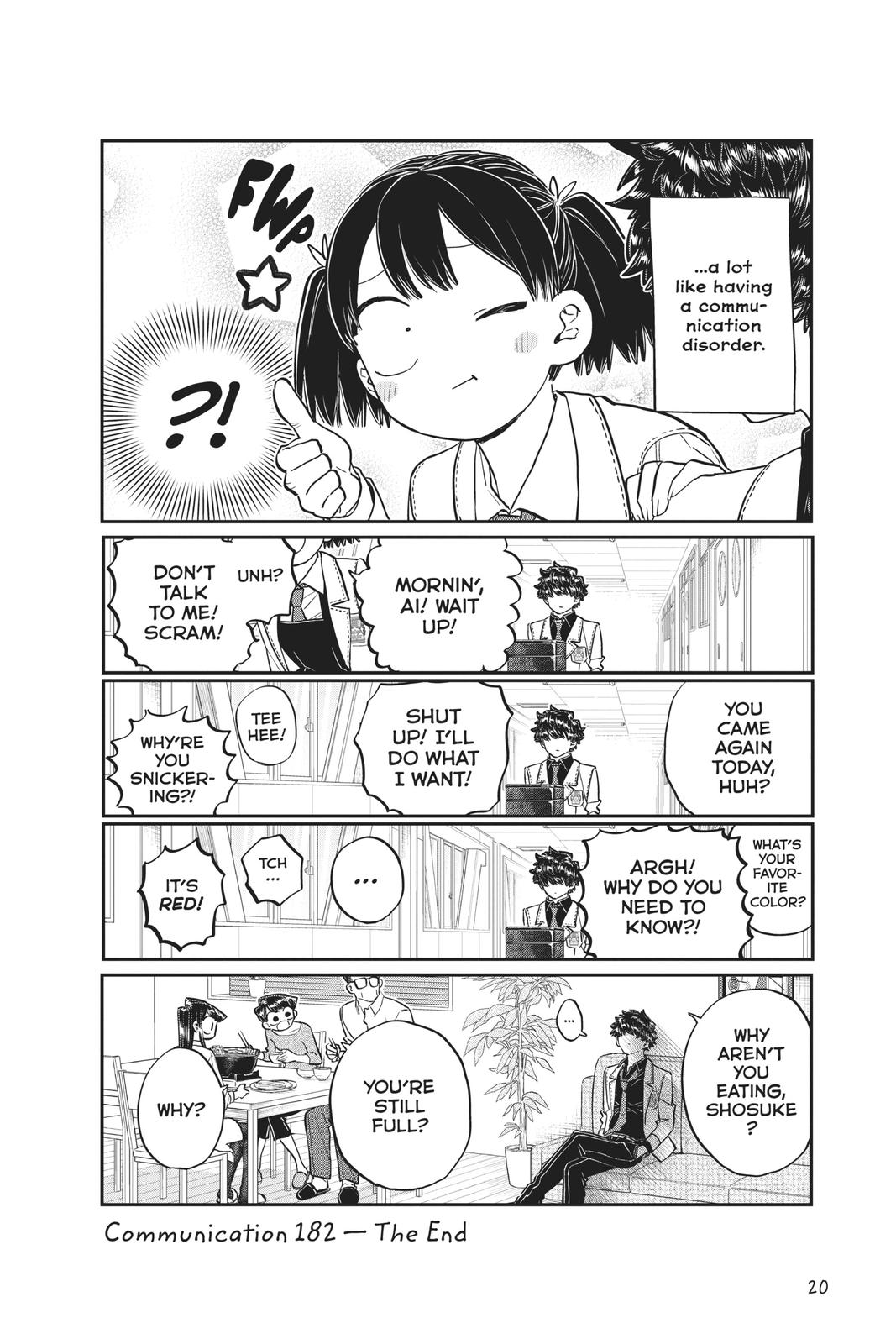 Komi Can’t Communicate Chapter 182