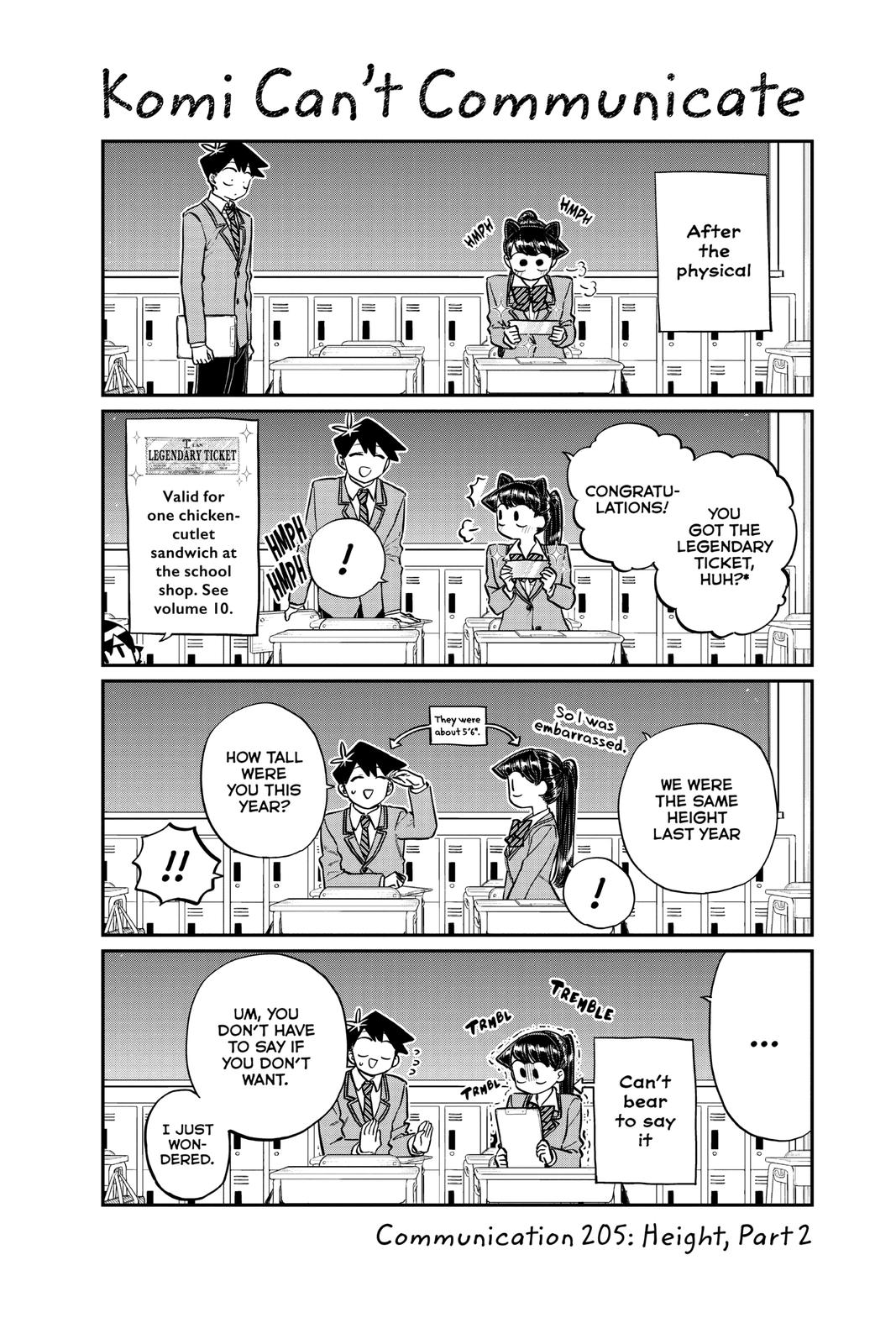 Komi Can’t Communicate Chapter 205