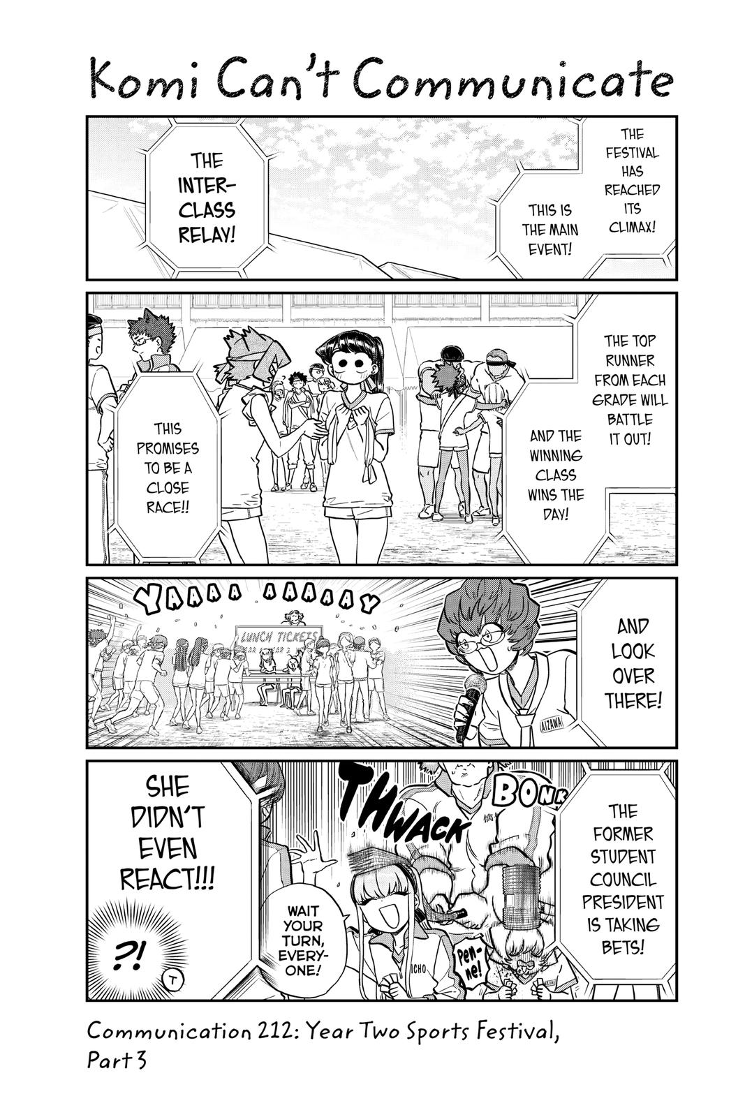 Komi Can’t Communicate Chapter 212