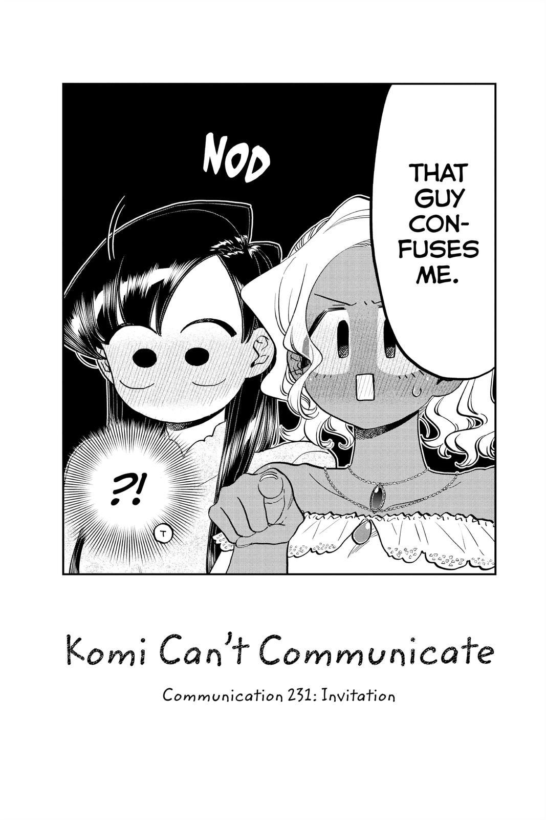 Komi Can’t Communicate Chapter 231