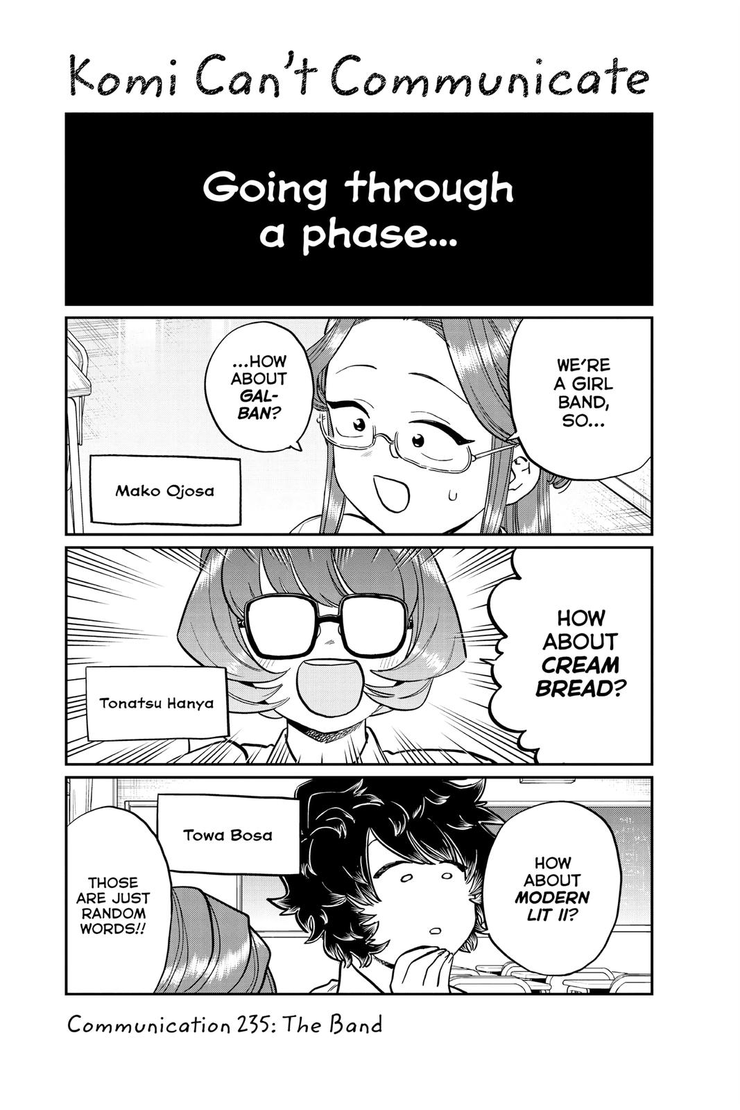 Komi Can’t Communicate Chapter 235