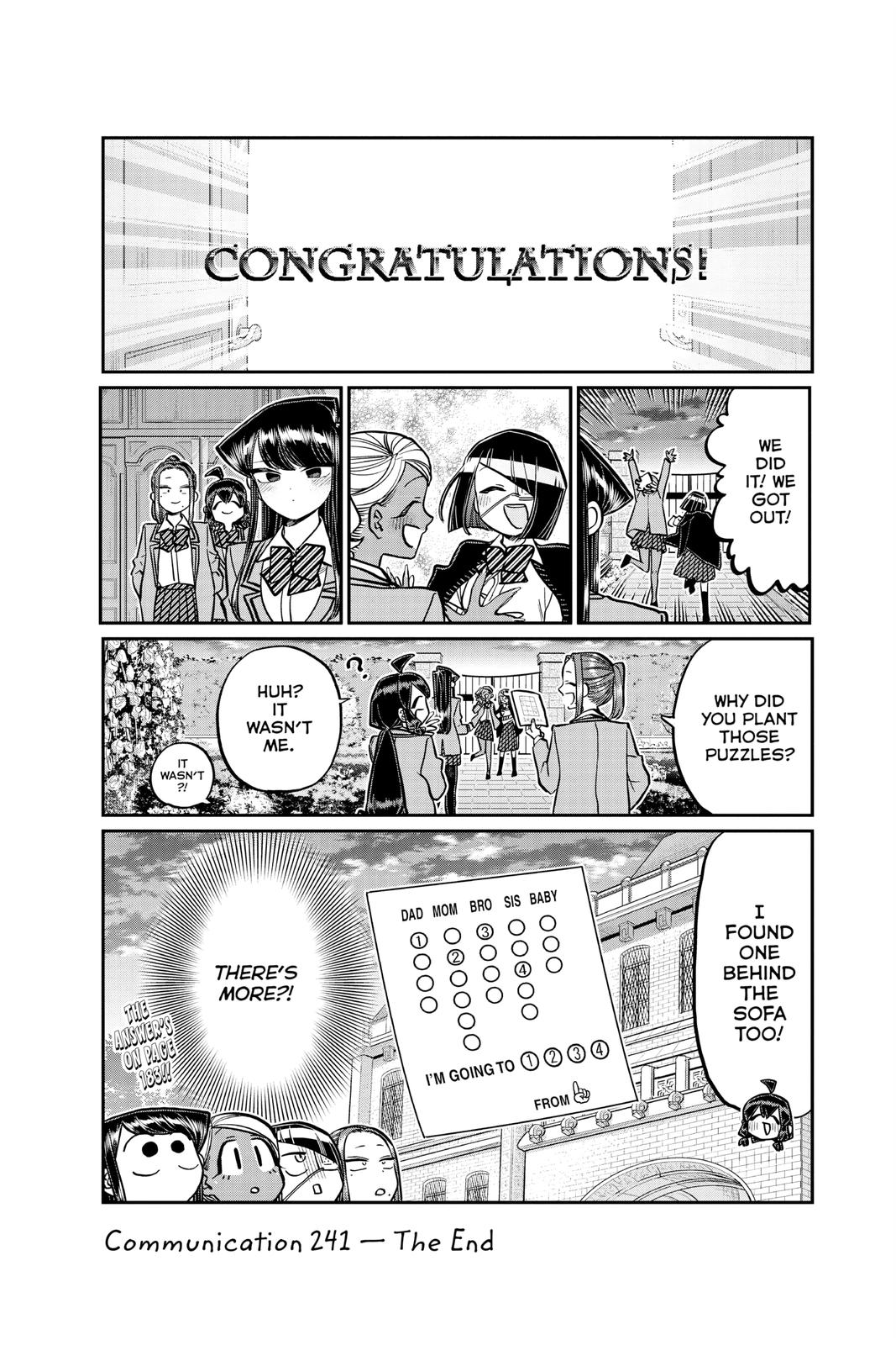 Komi Can’t Communicate Chapter 241