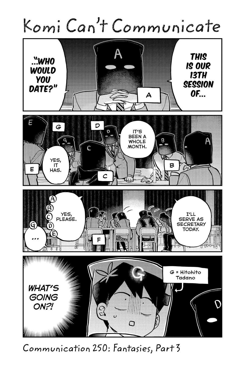 Komi Can’t Communicate Chapter 250