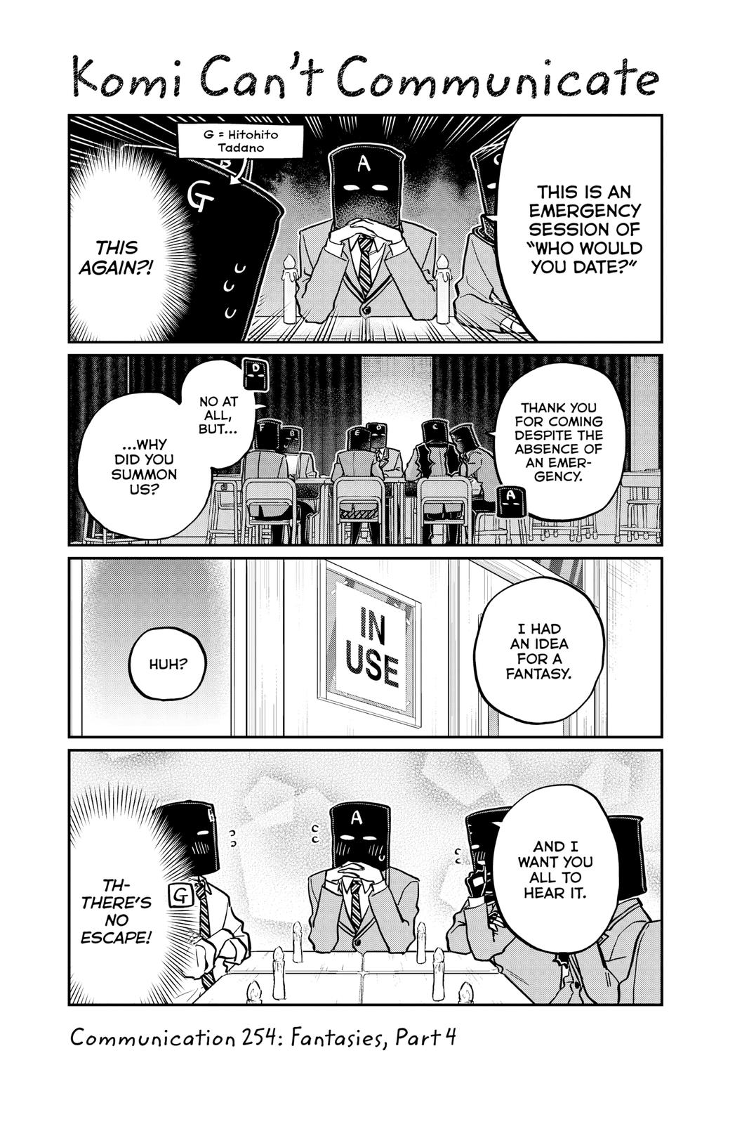 Komi Can’t Communicate Chapter 254