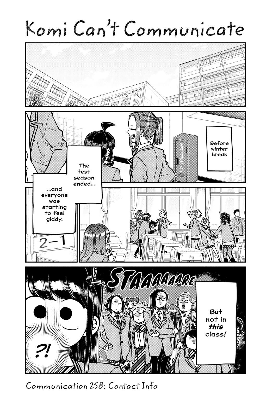 Komi Can’t Communicate Chapter 258