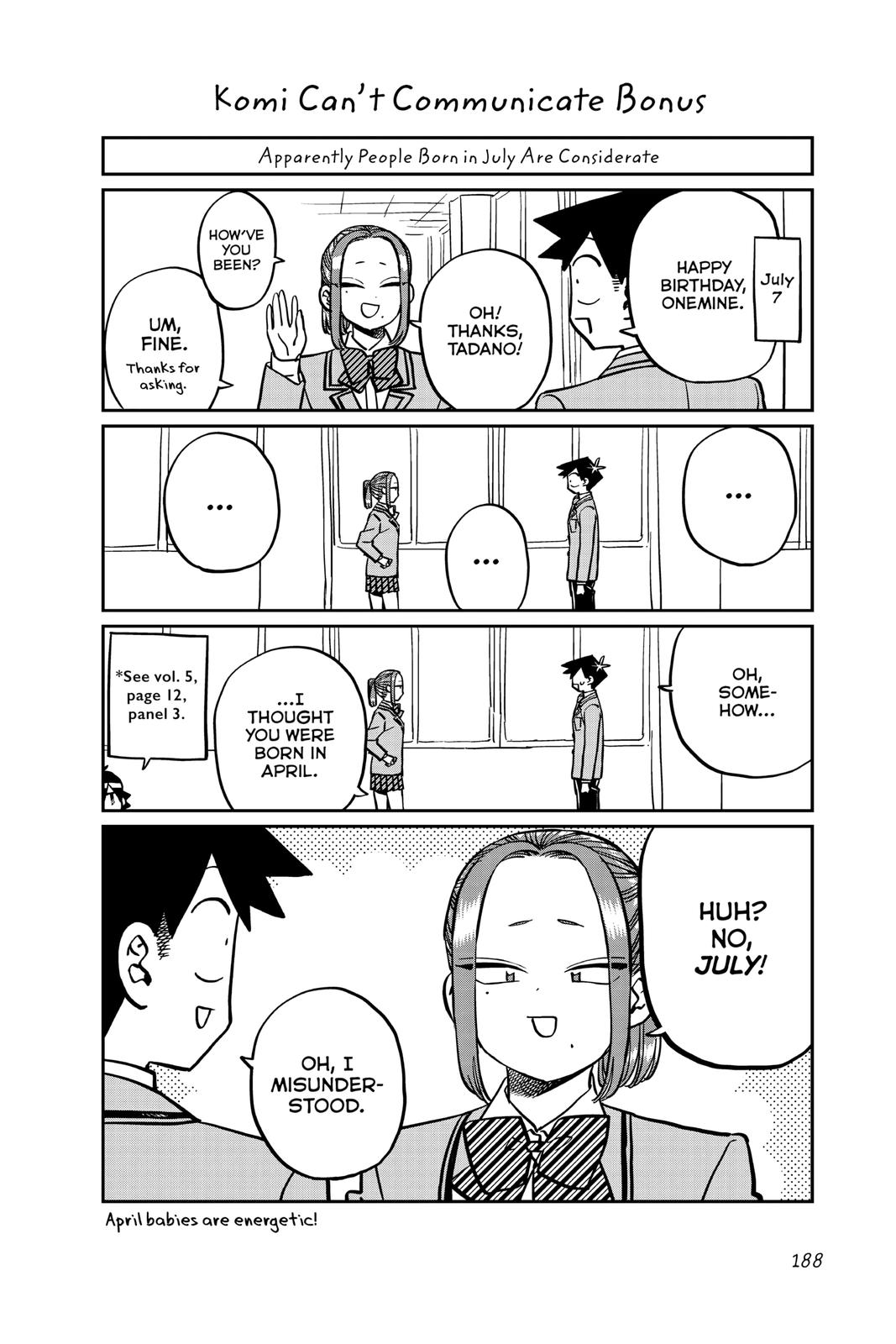 Komi Can’t Communicate Chapter 269