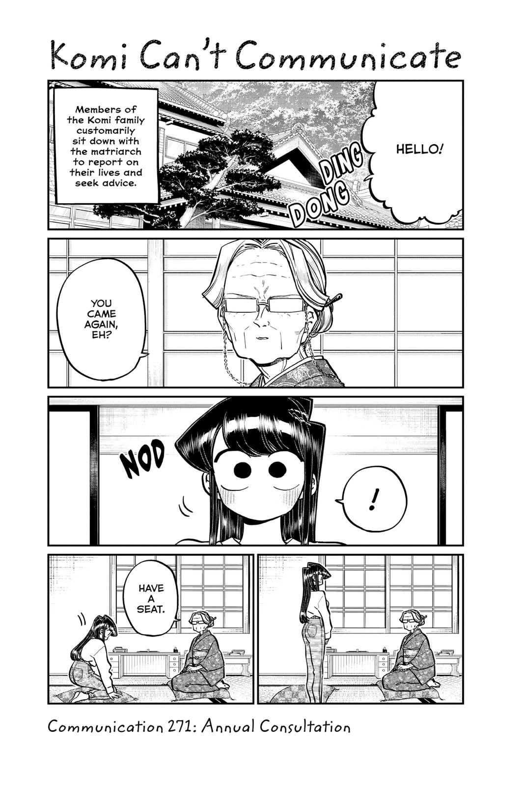Komi Can’t Communicate Chapter 271