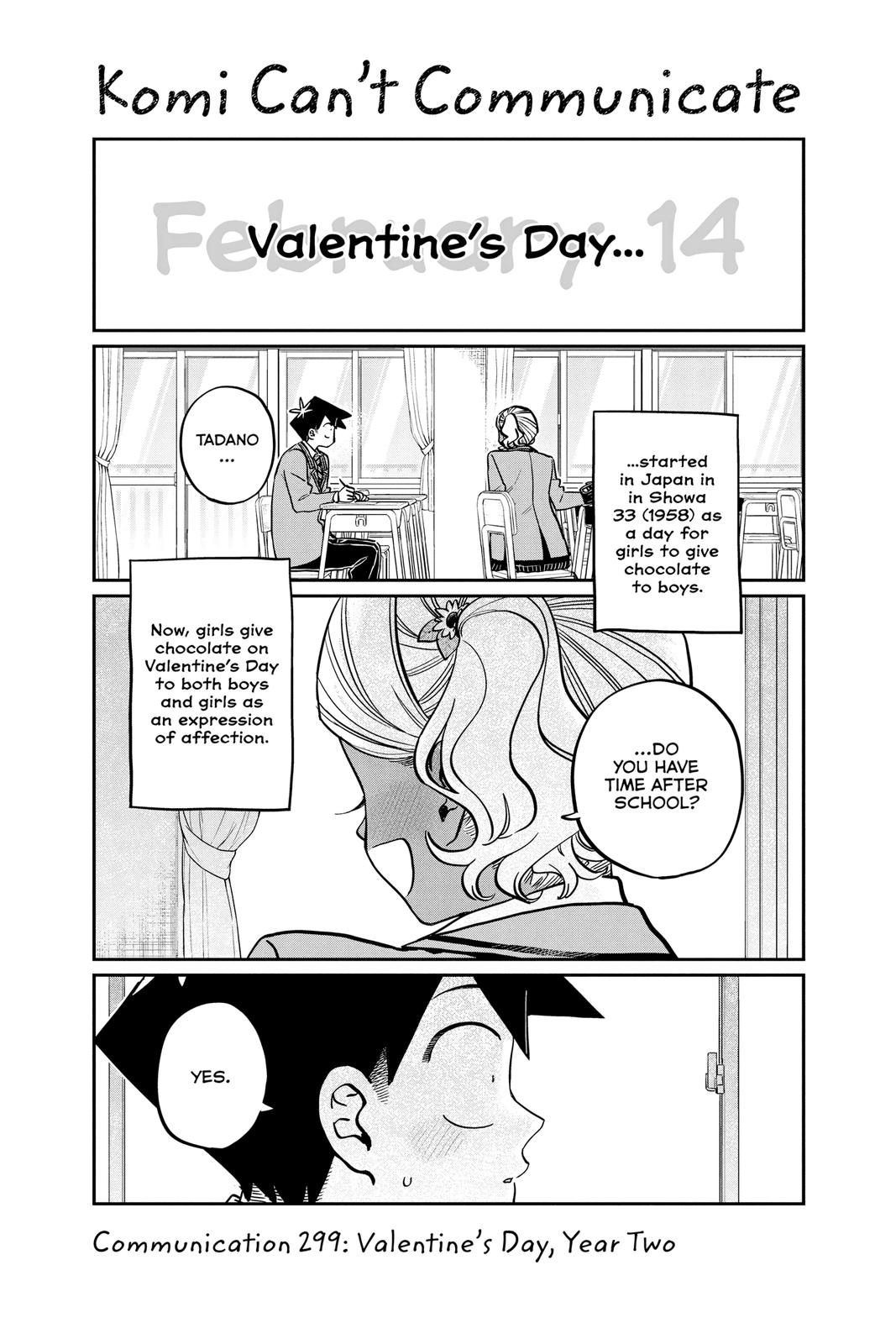 Komi Can’t Communicate Chapter 299