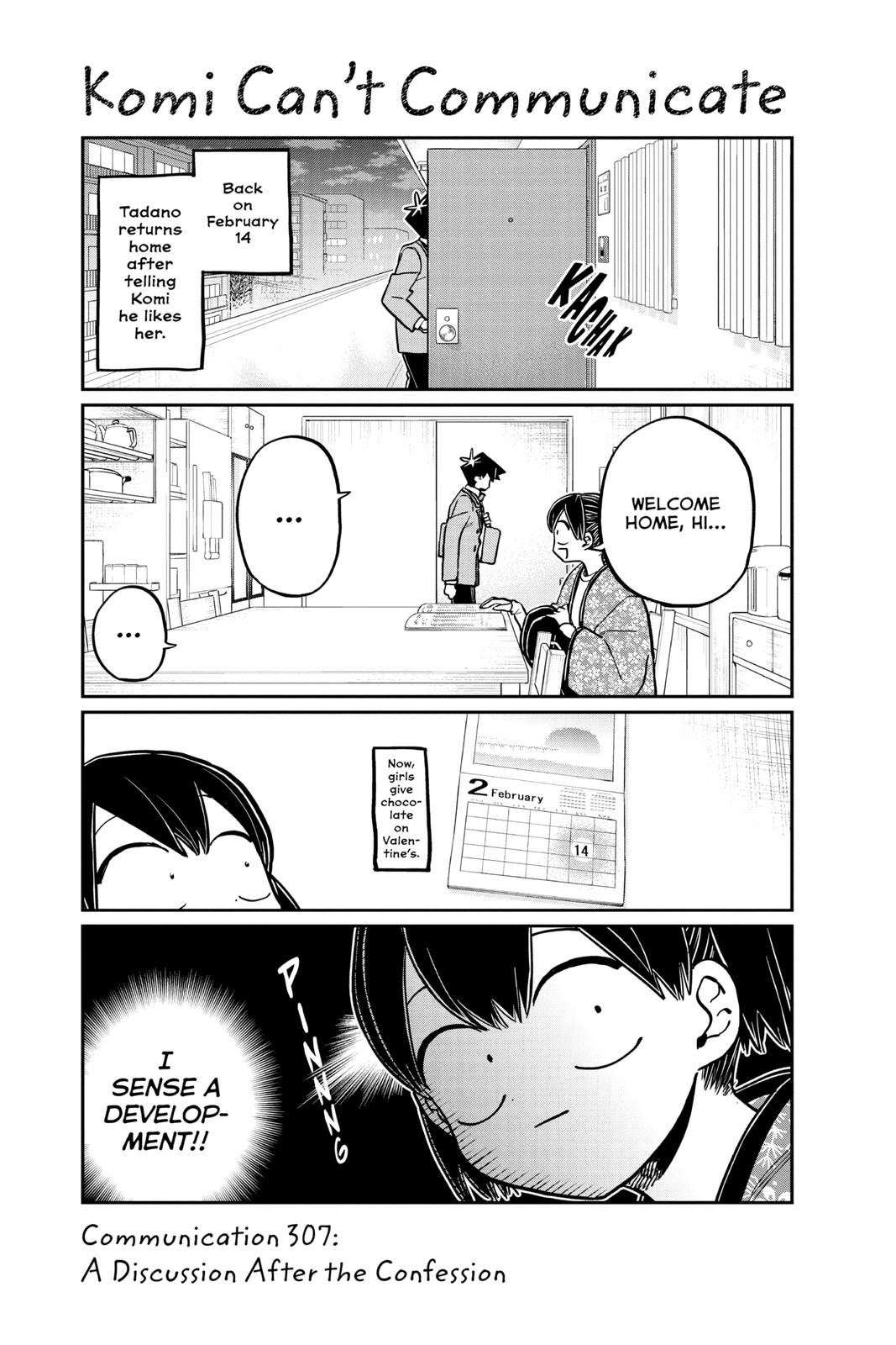 Komi Can’t Communicate Chapter 307