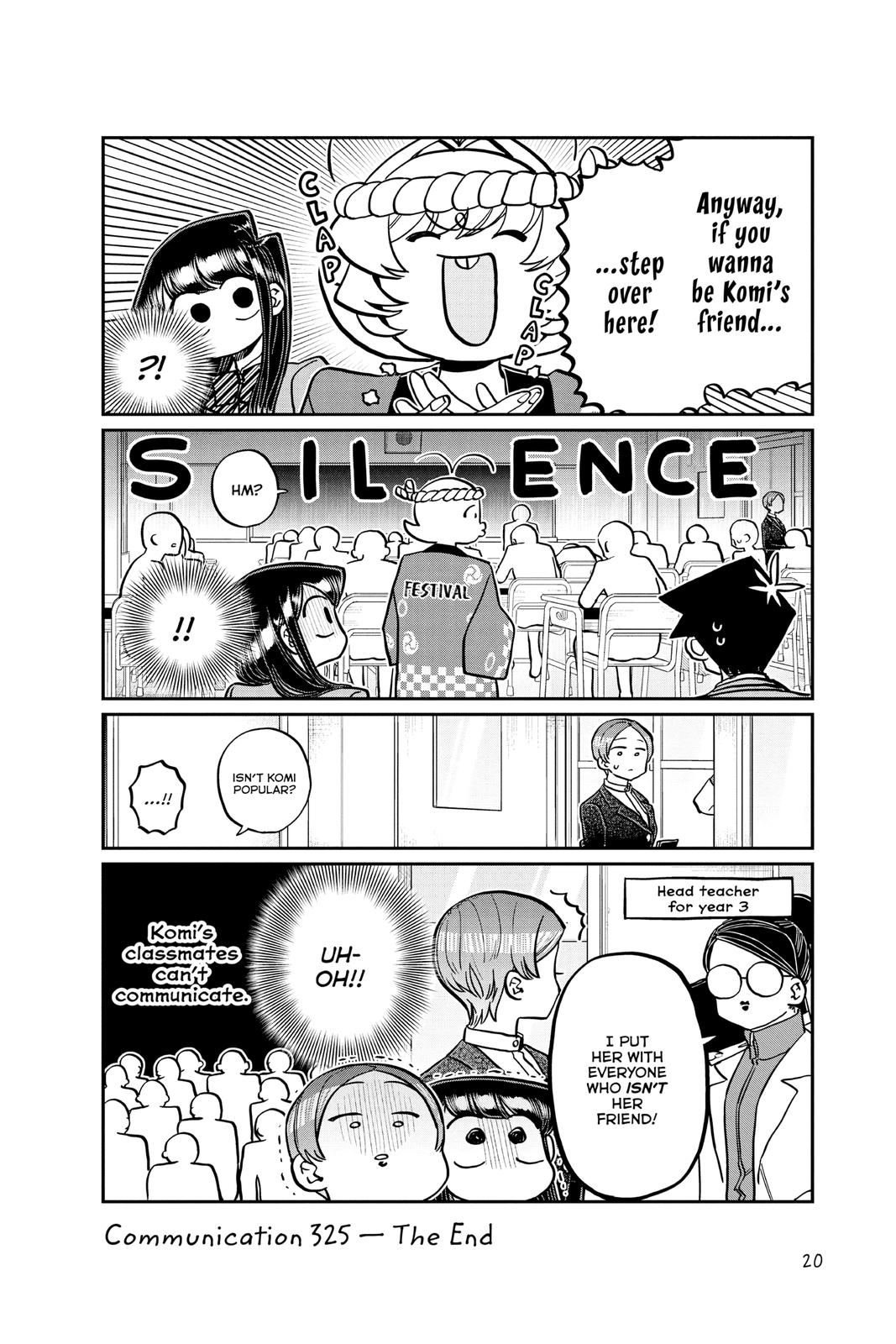 Komi Can’t Communicate Chapter 325