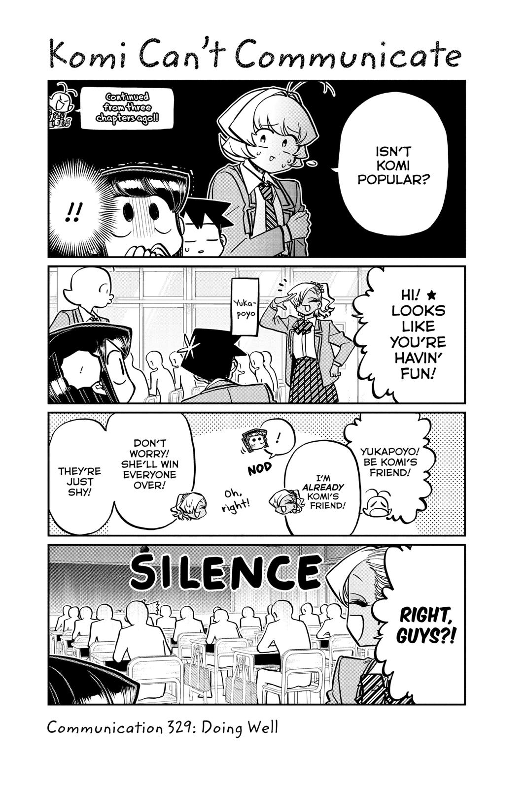 Komi Can’t Communicate Chapter 329