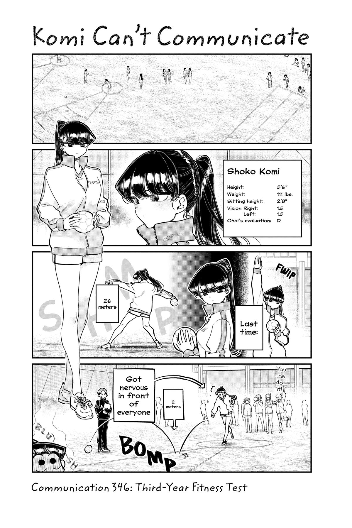 Komi Can’t Communicate Chapter 346