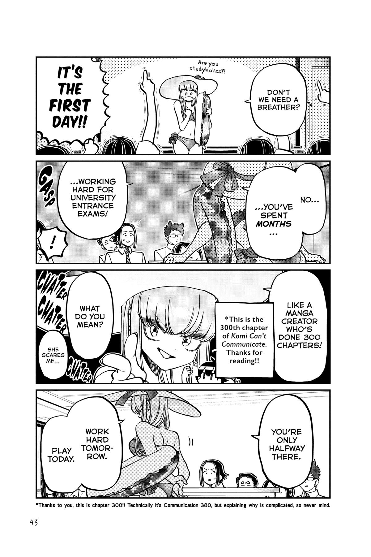 Komi Can’t Communicate Chapter 380