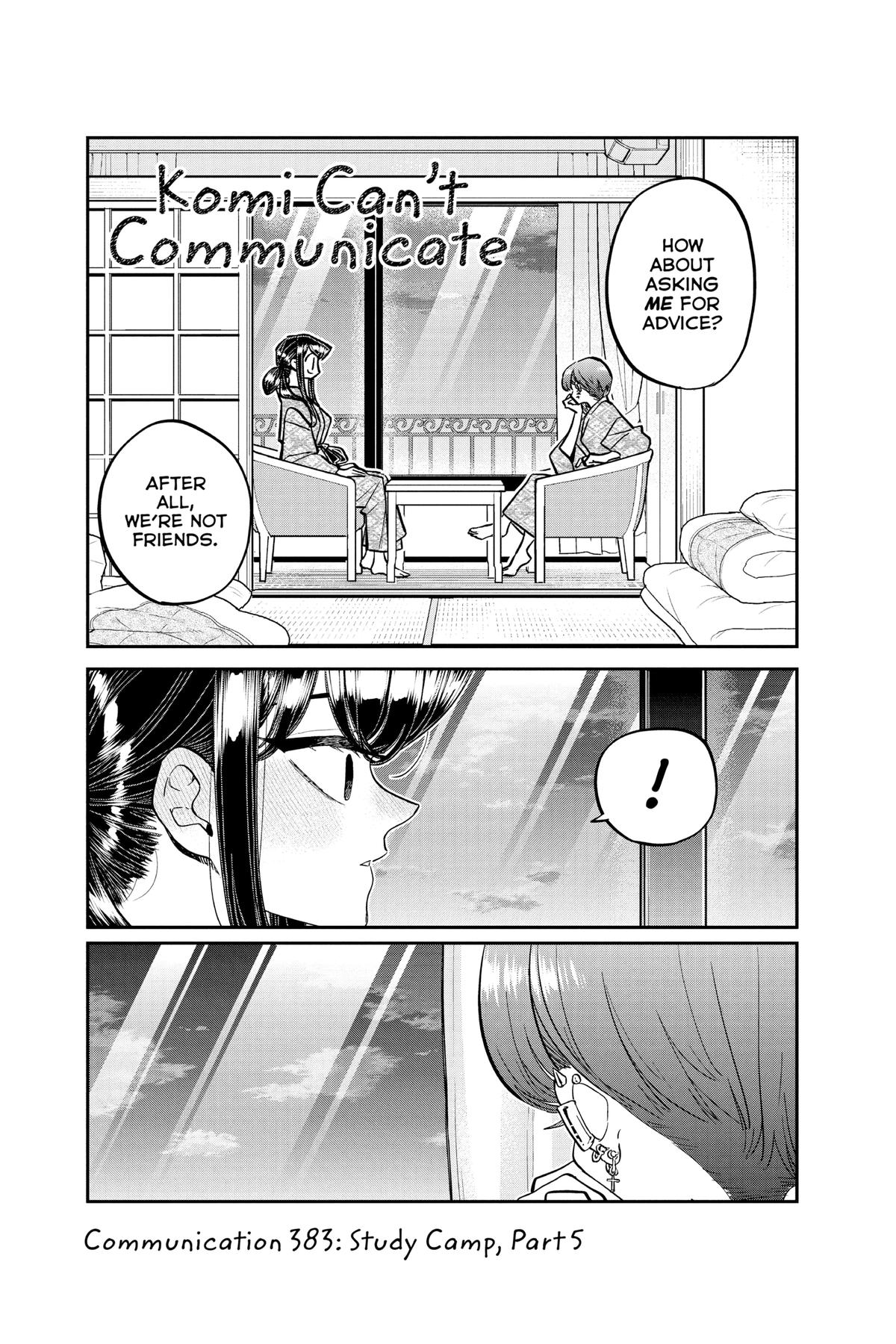 Komi Can’t Communicate Chapter 383