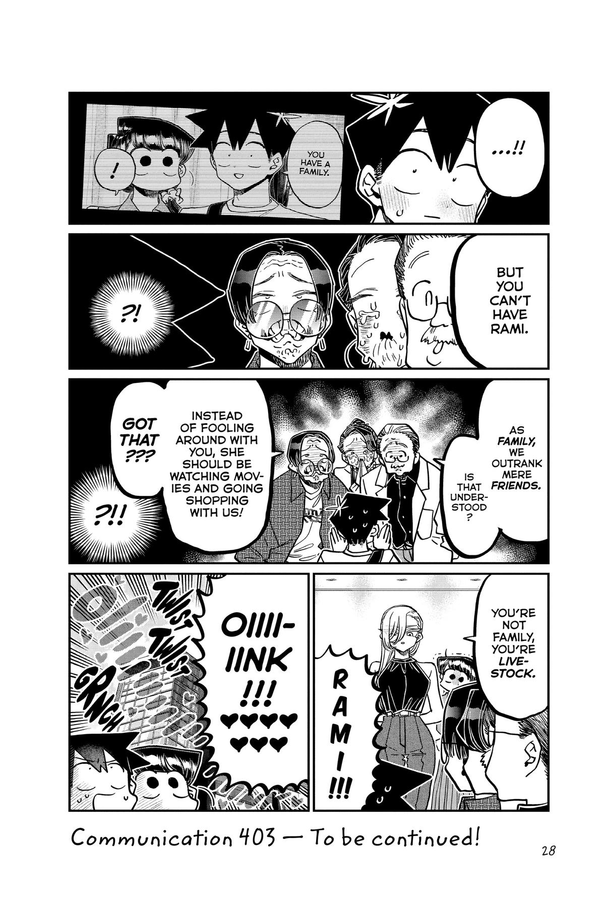 Komi Can’t Communicate Chapter 403