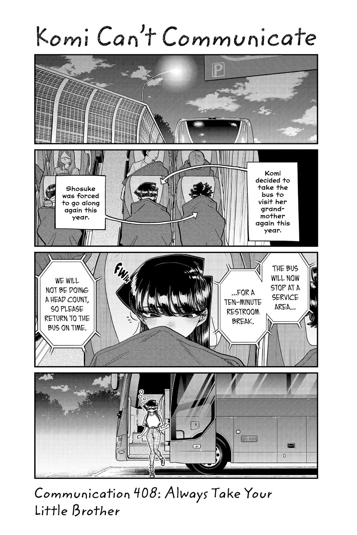 Komi Can’t Communicate Chapter 408