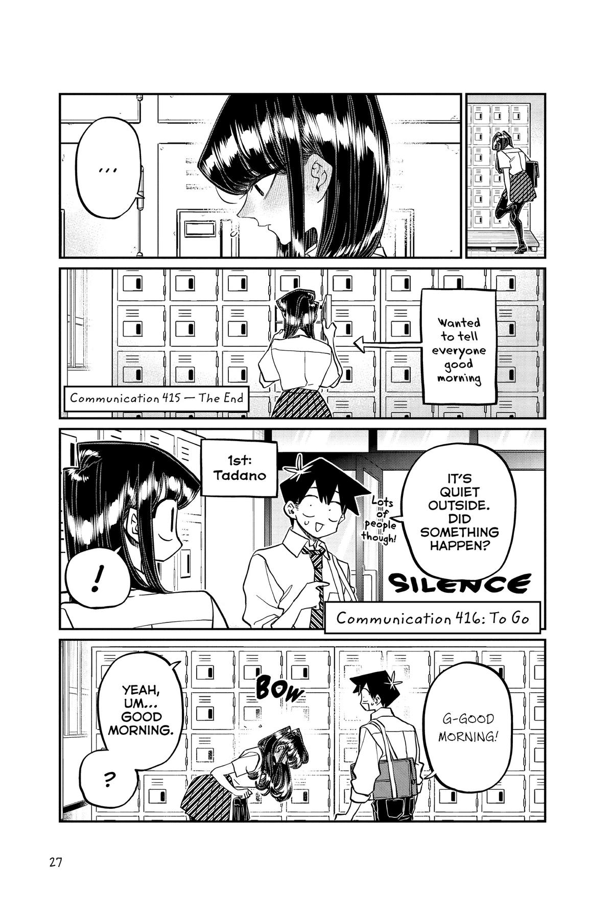 Komi Can’t Communicate Chapter 416