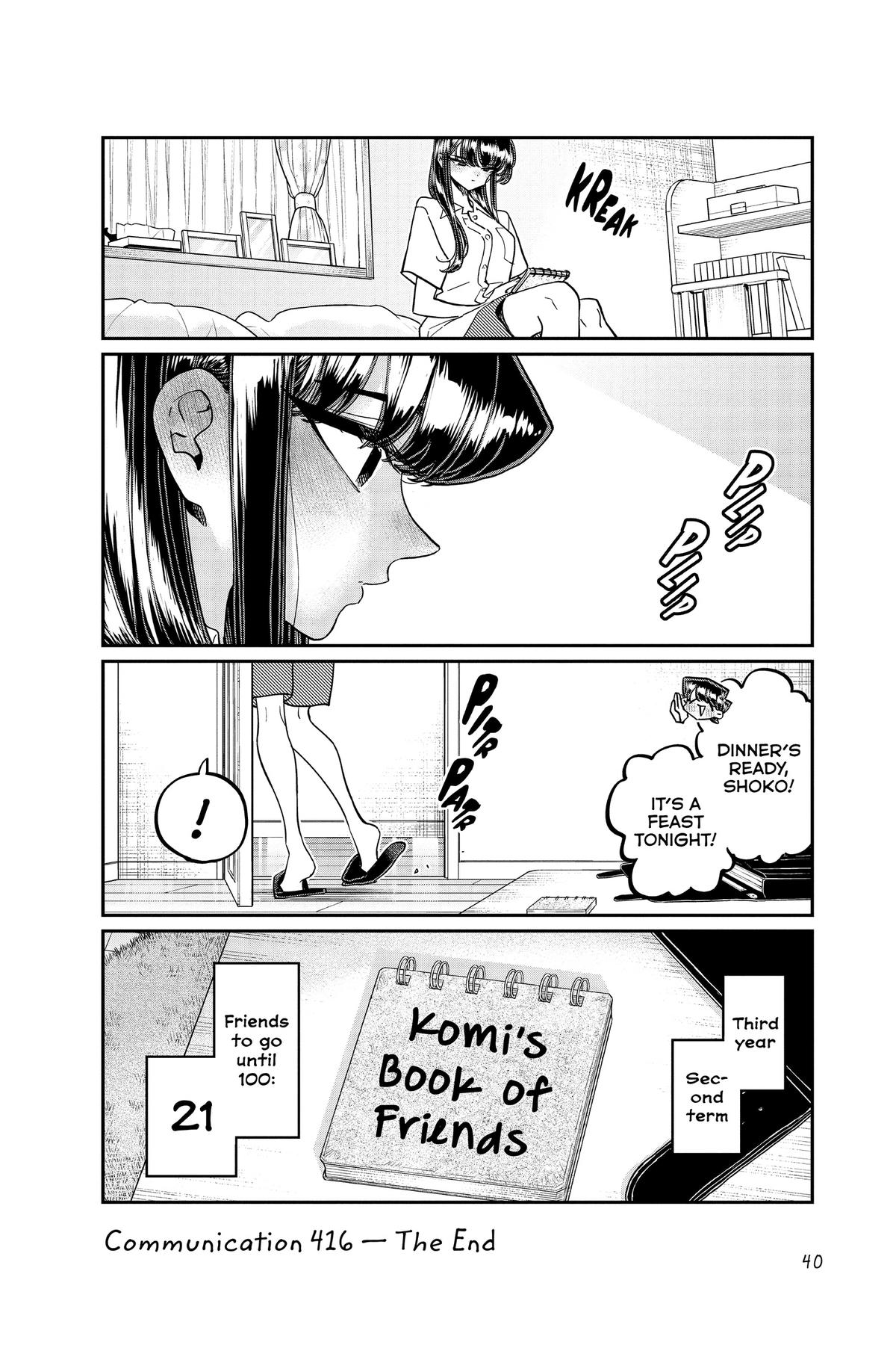 Komi Can’t Communicate Chapter 416