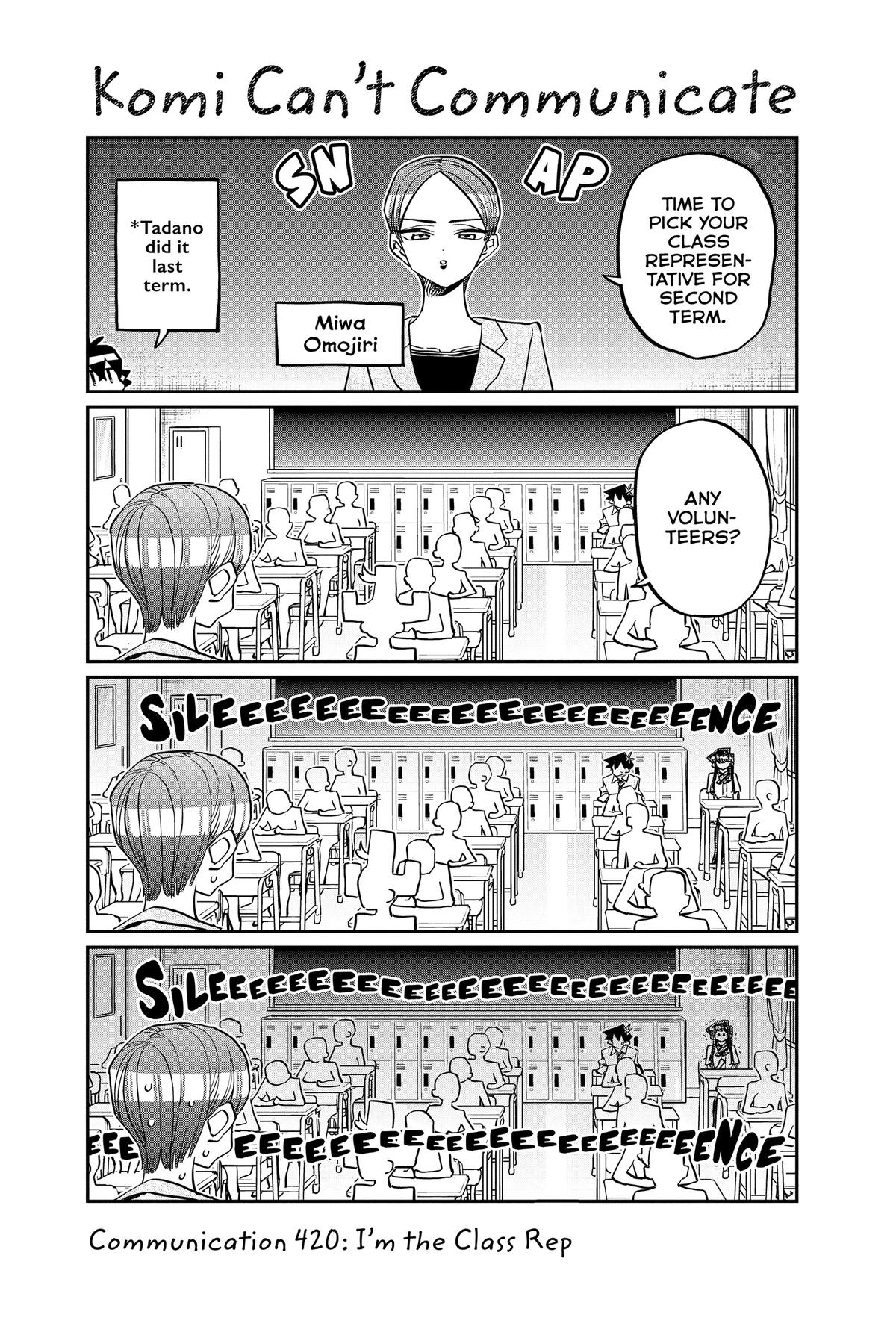 Komi Can’t Communicate Chapter 420
