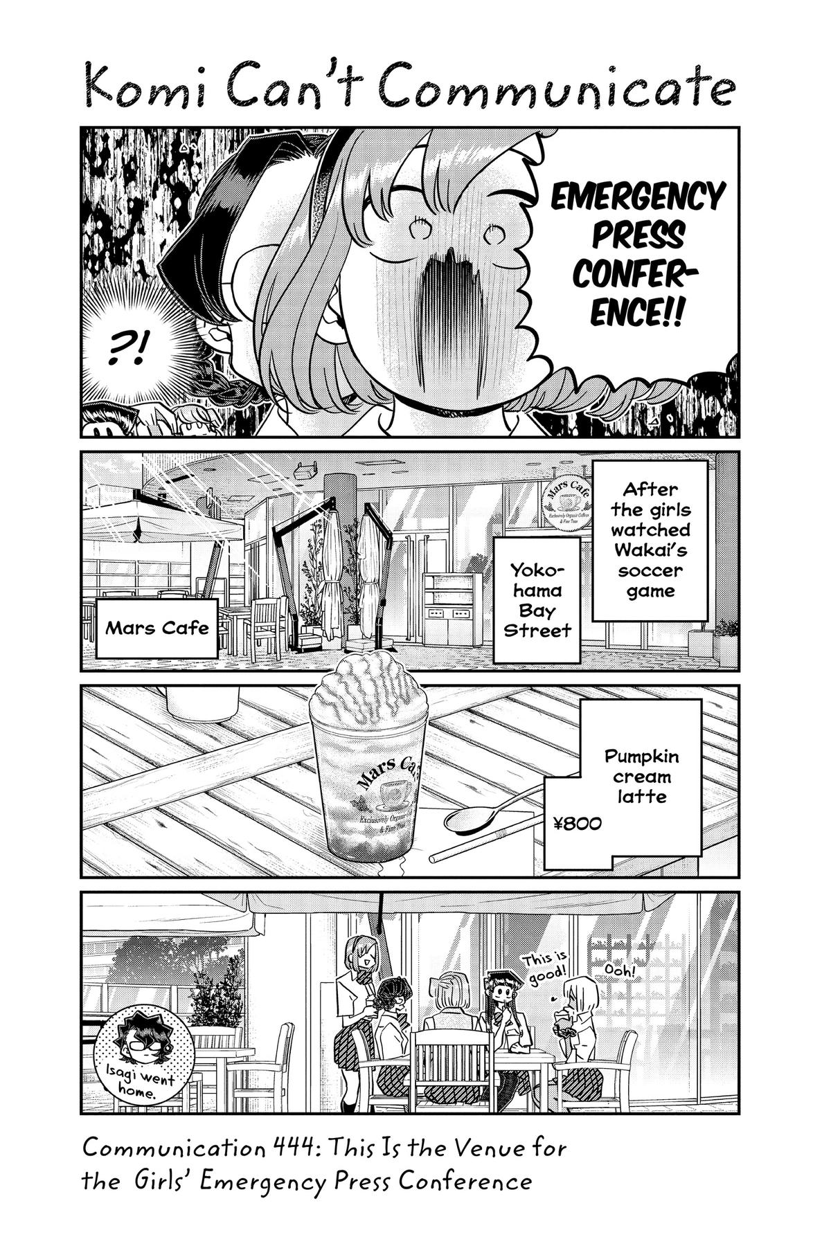Komi Can’t Communicate Chapter 444