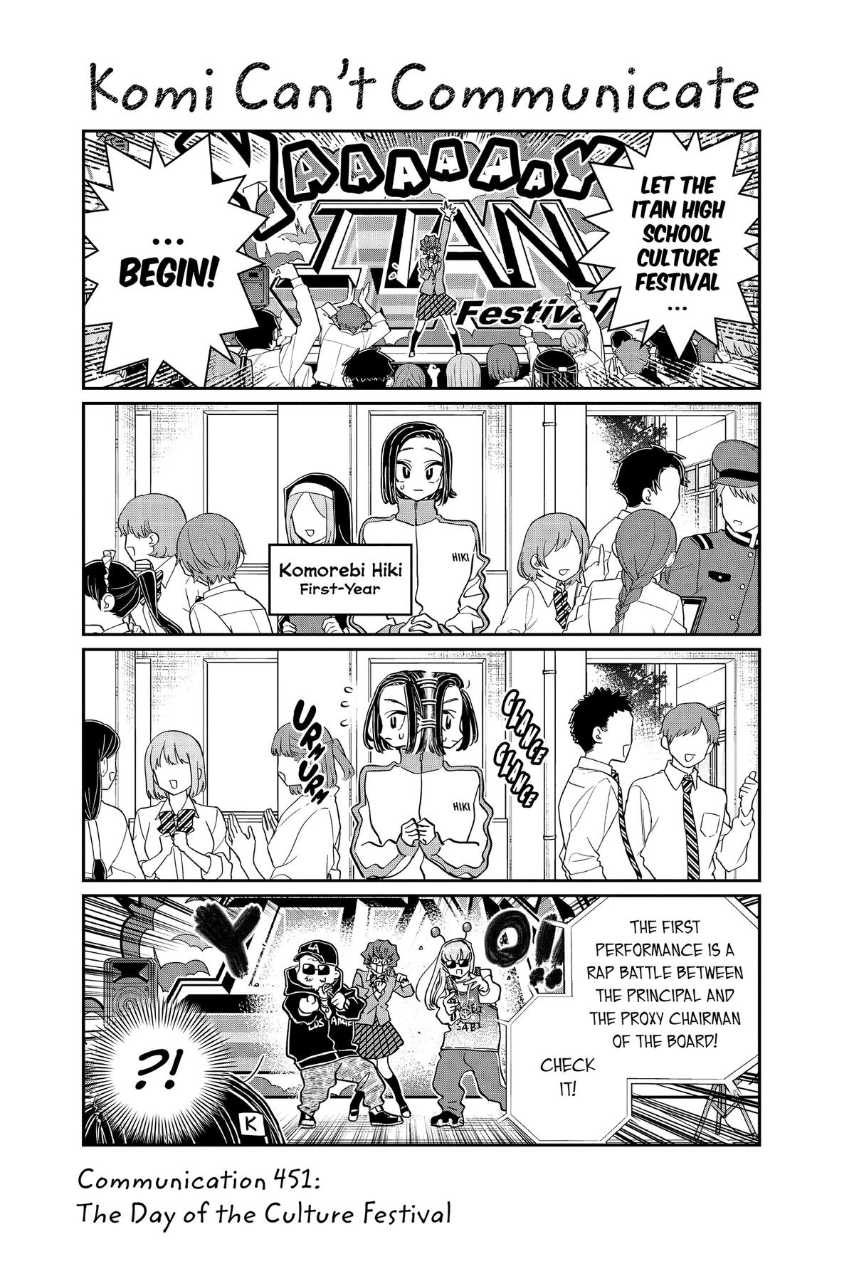Komi Can’t Communicate Chapter 451