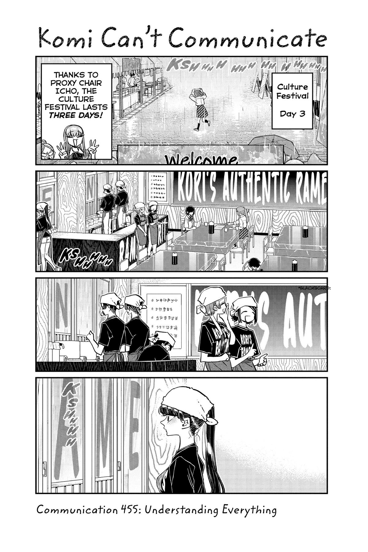 Komi Can’t Communicate Chapter 455