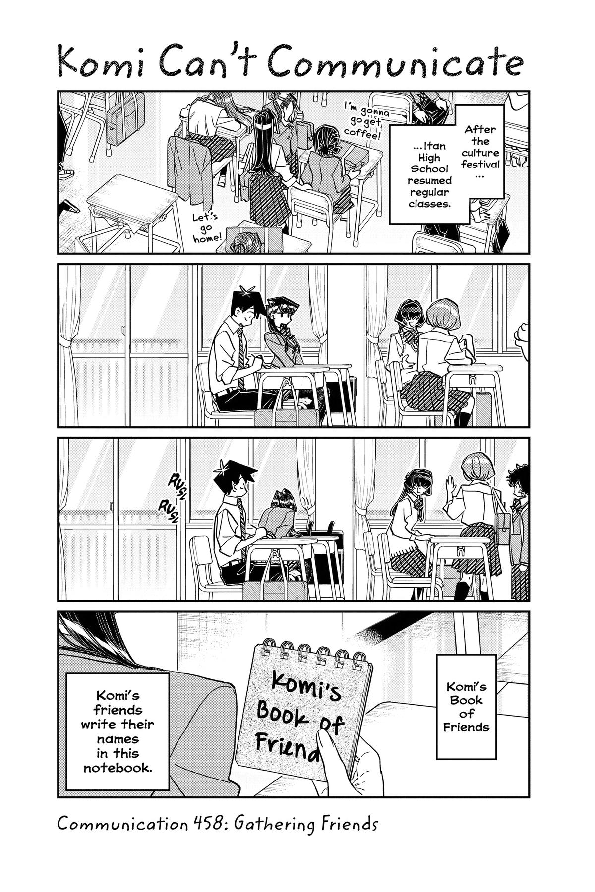 Komi Can’t Communicate Chapter 458