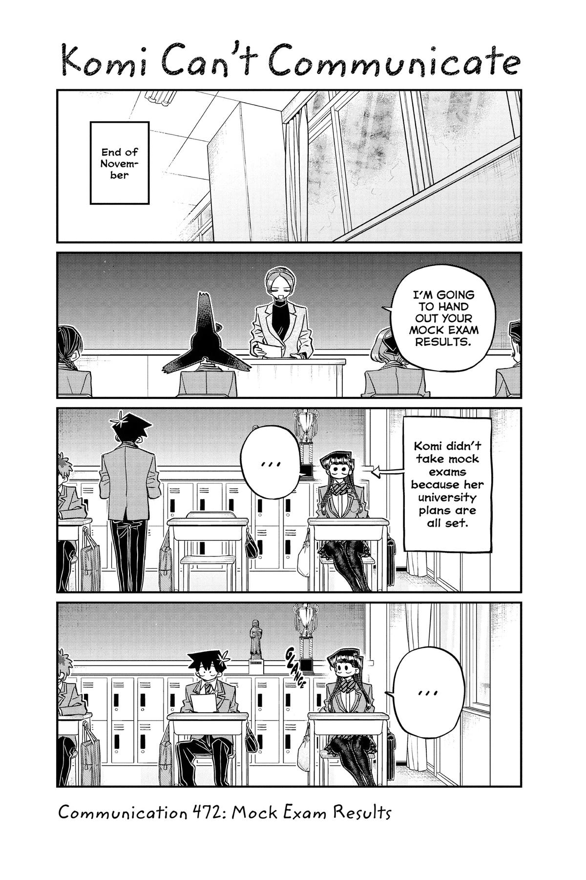 Komi Can’t Communicate Chapter 472