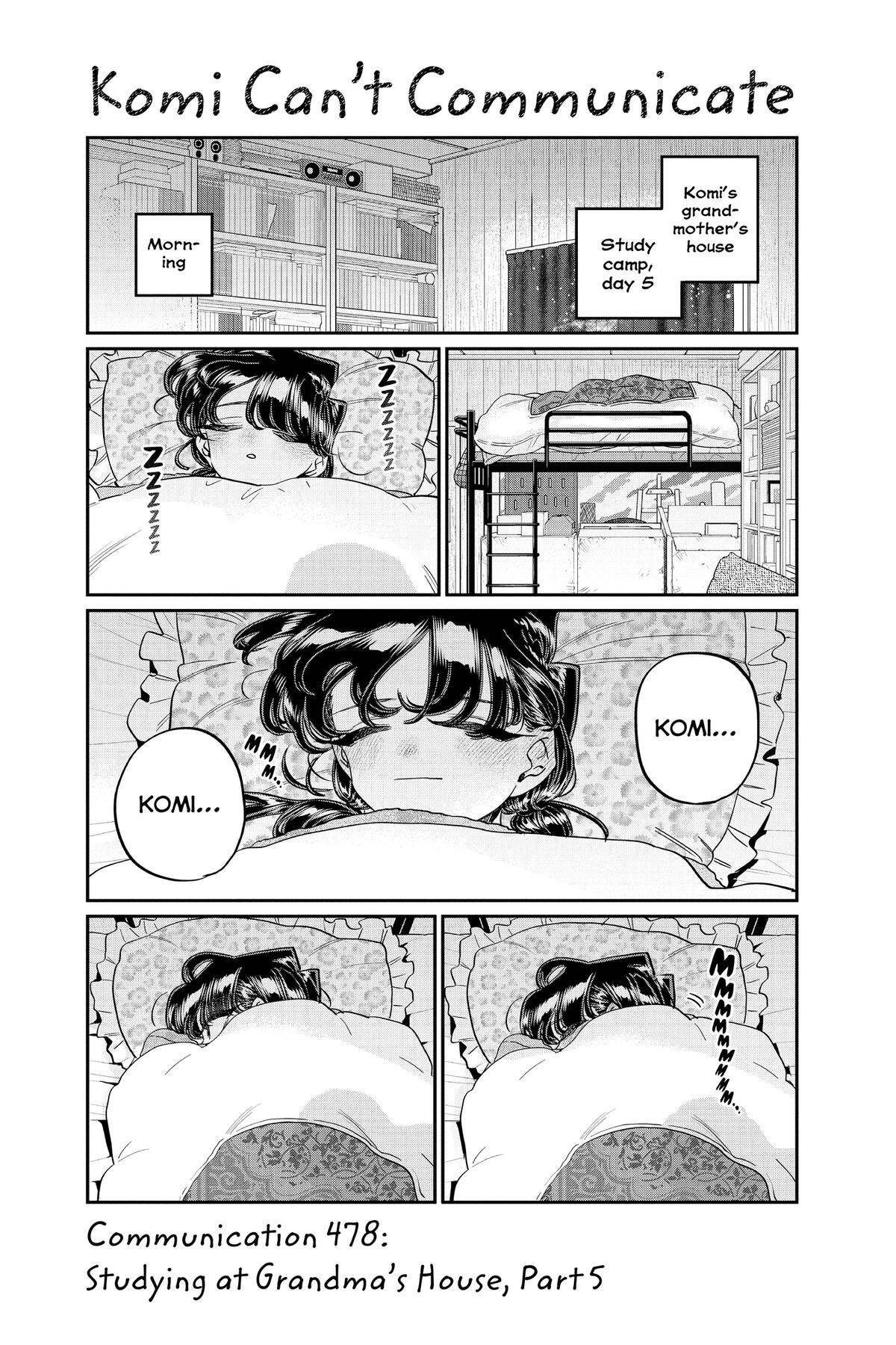 Komi Can’t Communicate Chapter 478