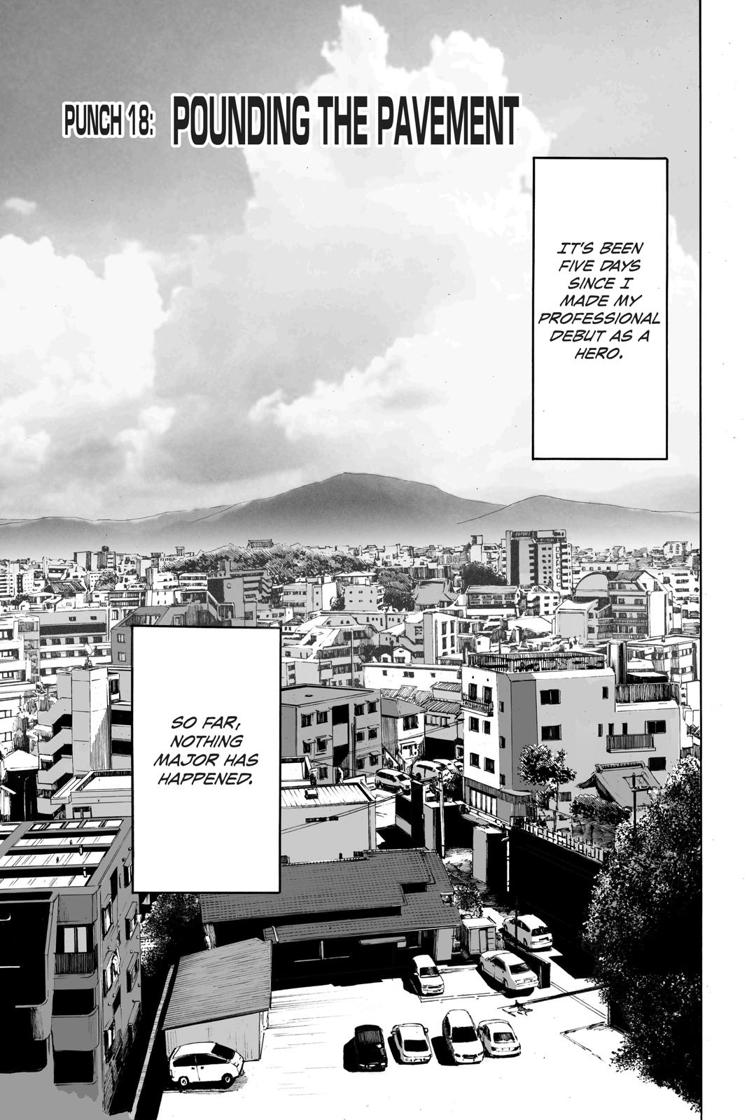one punch man Chapter 18 - Page 1 - one punch man manga Chapter 18 manga